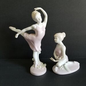 Russ Porcelain Handpainted Ballerinas Set of 2